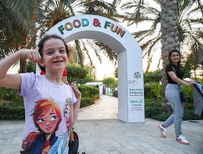 The park is dotted with a number of food trucks. Victor Besa / The National