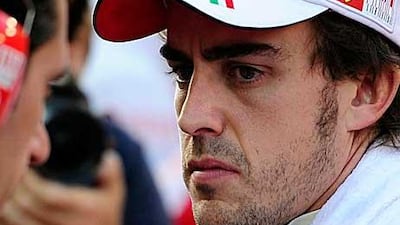 Fernando Alonso, the Ferrari driver, had no luck during the Abu Dhabi Grand Prix yesterday as he saw his title chances slip away.