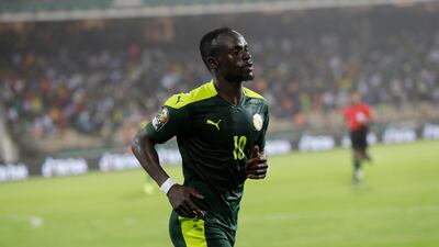 Senegal's Sadio Mane celebrates after scoring. AP