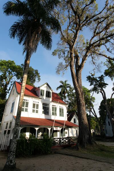 Colonial-era buildings line the banks of the Suriname river. Courtesy Jamie Lafferty