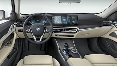A cream interior option on the i4.