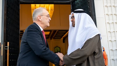 Sheikh Mohamed bids farewell to Mr Parmelin