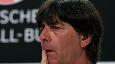 Germany's head coach Joachim Loew addresses a press conference at their training grounds in Evian-les-Bains, eastern France, on June 28, 2016, during the Euro 2016 football tournament. (AFP/PATRIK STOLLARZ)