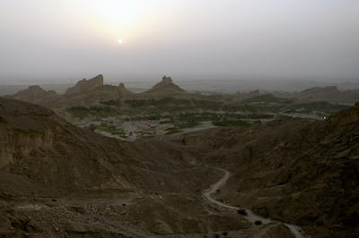 A new camping and glamping site has opened at the base of Jebel Hafeet in Al Ain. (Sarah Dea / The National)