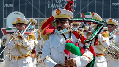 The ships were welcomed by a UAE band on arrival. Victor Besa / The National