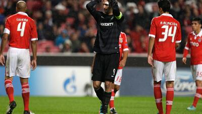 Celtic forward Georgios Samaras is left to rue another missed chance.