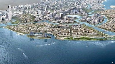 A computer-generated model of the King Abdullah Economic City, which is the first freehold city developed in Saudi Arabia.