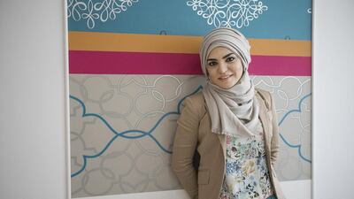 Maha Khalid, a hijab stylist and the founder of Hijab Clinic. Mona Al-Marzooqi / The National