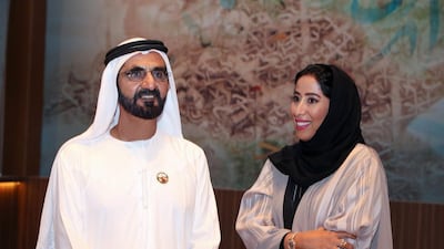 Sheikh Mohammed bin Rashid, pictured with Mona Al Marri, director general of the Dubai Government Media Office earlier this summer, shares his thoughts and wisdom with millions on Twitter. Wam