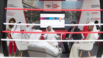 Dubai Internet City booth at the event. Reem Mohammed / The National