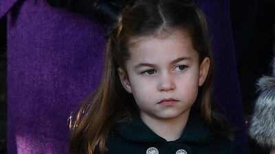 Britain's Princess Charlotte of Cambridge leaves after the Royal Family's traditional Christmas Day service at St Mary Magdalene Church in Sandringham. AFP