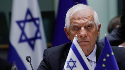 European Union High Representative for Foreign Affairs and Security Policy Josep Borrell attends the EU-Israel Association Council in Brussels. EPA