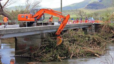 “It is clear from these catastrophic impacts that Fiji is facing a long road to recovery,” said the UN’s Fiji coordinator Osnat Lubrani. Fiji Government / AFP Photo