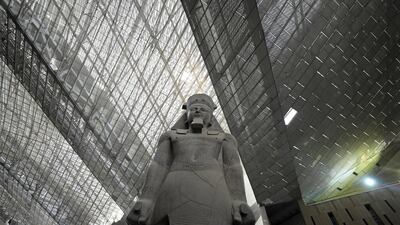 The statue of King Ramses II after it was transferred to the Grand Egyptian Museum in September 2019. Reuters