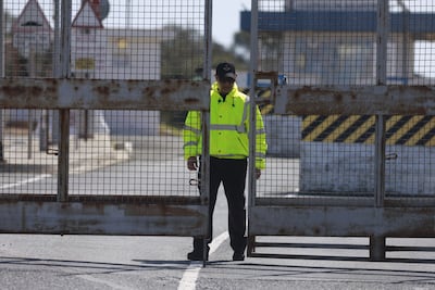 Akrotiri airbase in Cyprus where an Iranian-made drone crashed into an RAF hangar in July. Alexis Mitas/Getty Images