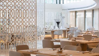 A restaurant at Jumeirah at Saadiyat Island Resort, Abu Dhabi. Courtesy Jumeirah at Saadiyat Island Resort
