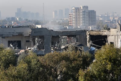 The Erbil home of an Iraqi Kurdish businessman was destroyed by an Iranian strike this week. Reuters