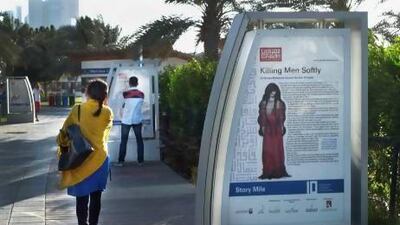 The Story Mile, a selection of Emirati tales and traditional characters, on display along the Corniche. The tales are legends and myths handed down from generation to generation. Delores Johnson / The National