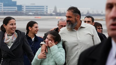 Relatives are overjoyed to meet Bulgarian sailors released after more than 400 days in captivity. Reuters