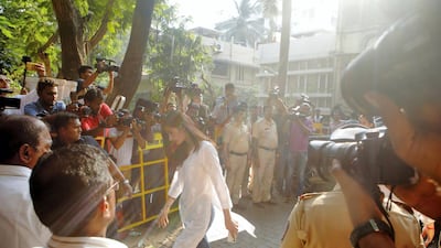 Many celebrities came to actor Anil Kapoor's bungalow at Jvpd Scheme in Mumbai for condolence. Subhash Sharma for The National