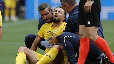 Full-back left in some distress after heavy collision with Dumfries just after half-hour mark and unable to continue. Had been struggling with Dutch overloads down his left flank before his exit. EPA