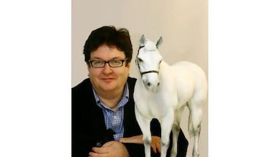 Mark Wallinger with his design for the Ebbsfleet Landmark Project. Concerns over vandalism have delayed the work.