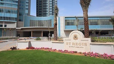 The 283-room St Regis hotel on the Corniche in Abu Dhabi is scheduled to open on August 15. Ravindranath K / The National