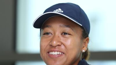 Naomi Osaka speaks to the media in Dubai on Sunday. Getty