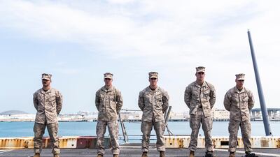 More than 1,900 crew serve aboard the vessel, which docked in Abu Dhabi