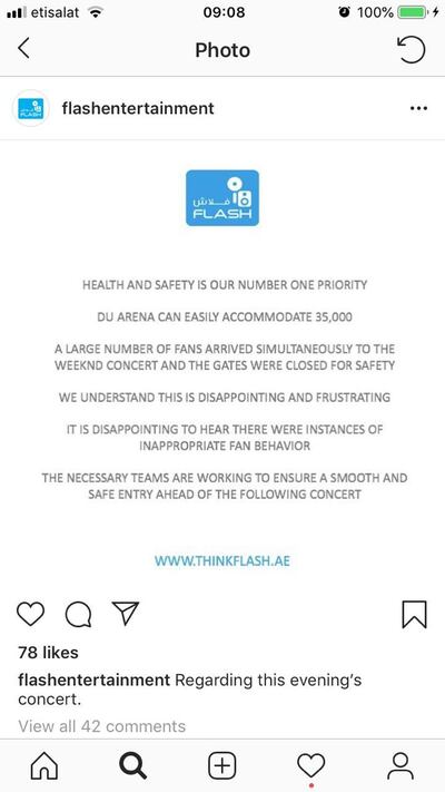 Flash released a statement on Instagram, which was later retracted.