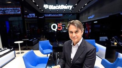 Chris Corsi, the country director for the UAE, Oman and Pakistan, says the concept store would allow customers to experience BlackBerry devices. Sarah Dea / The National