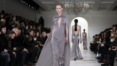 Ralph Lauren's show was packed despite getting the worst of the bad weather. AP