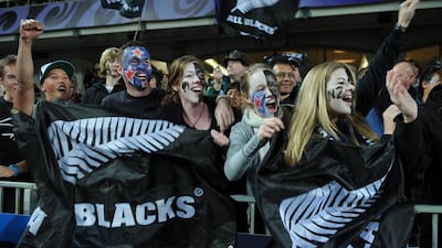 New Zealand rugby fans shown during the 2011 Rugby World Cup. Philippe Lopez / AFP / September 9, 2011
