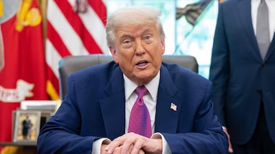 US President Donald Trump said Los Angeles would be burning to the ground if he hadn't sent US Marines. AFP