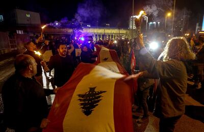 A protest against poor living conditions and taxes last Saturday. Nabil Mounzer / EPA