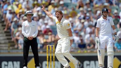 Shane Watson in action during the 2013/14 Ashes series. Greg Wood / AFP
