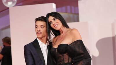 Rapper Moreno Donadoni with girlfriend Barbara Francesca Ovieni. Getty Images