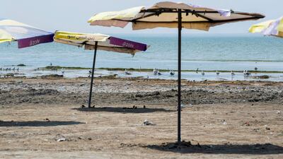 A picture shows empty tourist facilities by the Habbaniyah lake affected by severe drought in Iraq's Anbar province, August 11. The sustainability of nature, land use, and oceans are integral to achieving all the Paris Agreement’s goals. AFP