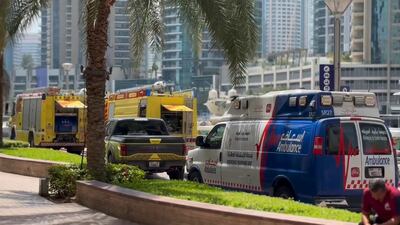 Emergency services arrived quickly by the waterside promenade which boasts some of the area's most sought-after properties.