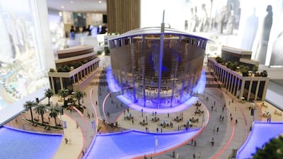 Emaar's opera house is the centrepiece of its new 500-acre cultural district close to the Burj Khalifa in Downtown Dubai. Emaar said the cultural district would include a modern art museum, galleries, two “art hotels”, flats and serviced apartments, a retail plaza, restaurants, waterfront promenades, recreational spaces and parks. The opera house is due to open in 2015. Sarah Dea / The National