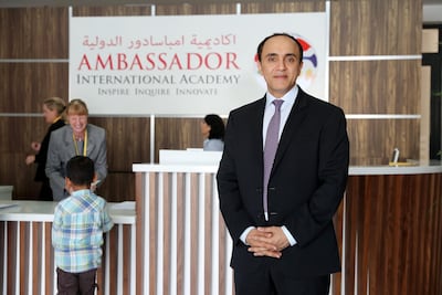 Kamal Kalwani, chief executive of Ambassador Education in Dubai, a private school operator, said work often completed at home can be completed as part of the school timetable. Pawan Singh / The National