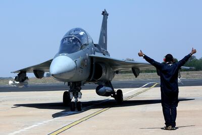 An Indian Air Force Tejas fighter jet. EPA