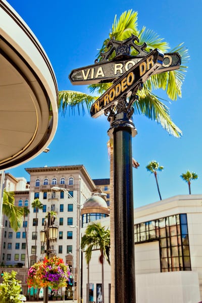 Rodeo Drive extends across three blocks. Getty