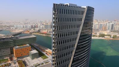 Rosewood Hotel at Sowwah Square towers on Al Maryah Island in Abu Dhabi. Ravindranath K / The National