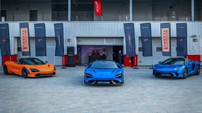 A trio of McLaren's offerings at Dubai Autodrome. All photos: McLaren