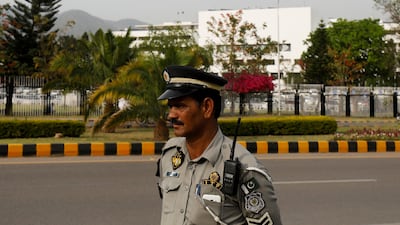 A police officer stands guard in Islamabad, Pakistan. Reuters