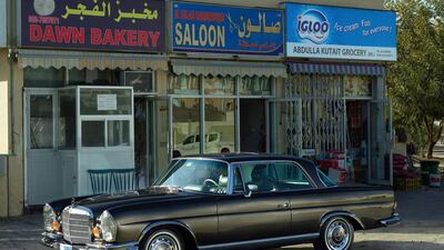 A Mercedes 280 SE 3.5 Coupe in Al Barsha. Cloud 9 Photography