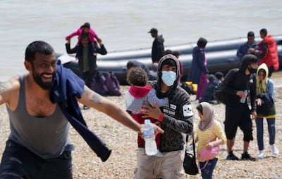 Migrants arrive in Kent. AP