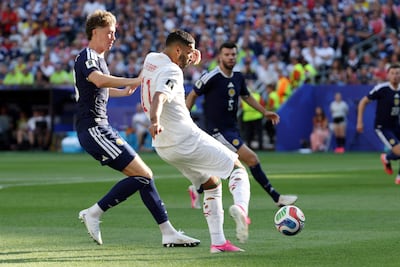 Morocco's Ismael Saibari scored against Scotland after only two minutes of play. EPA
