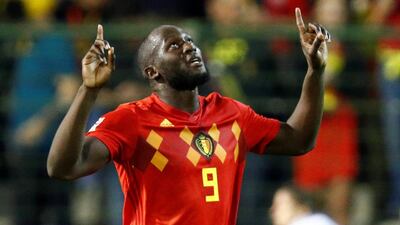 Belgium's Romelu Lukaku celebrates the first of his two goals in the 2-1 Uefa Nations League victory over Switzerland. Reuters